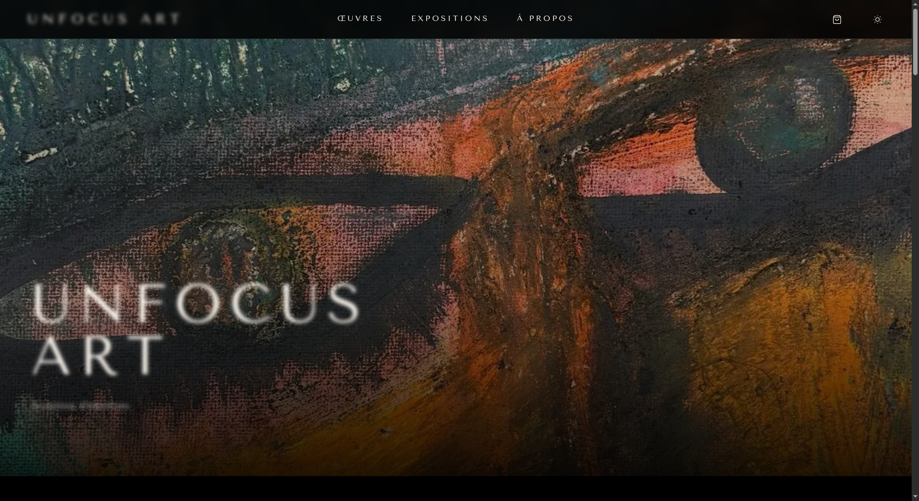 Aperçu du site unfocus.art — Portfolio artiste visuel